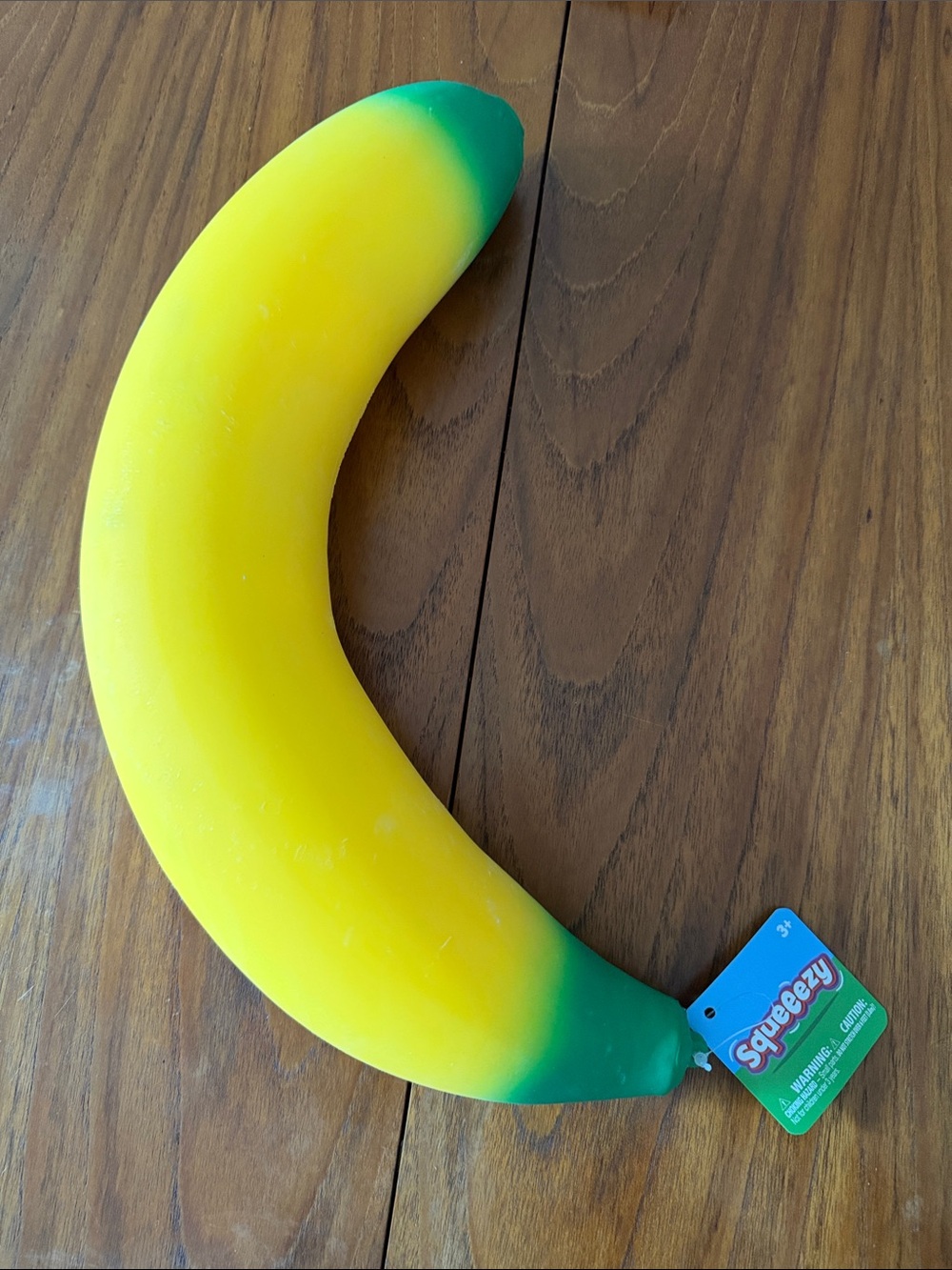 Squeezy Banana Squishy Toy - Yellow & Green